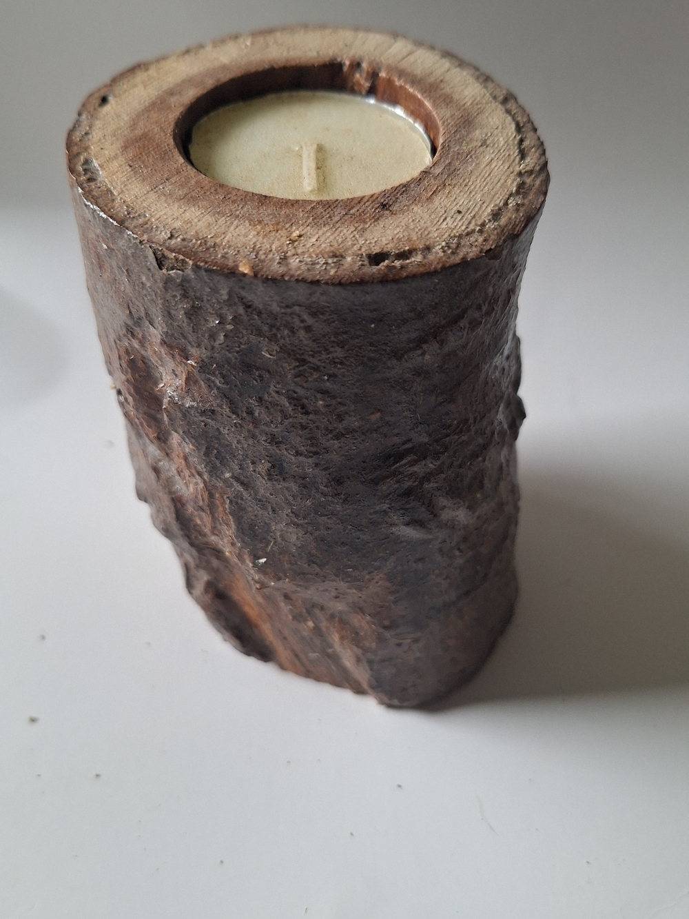 Set Of 3 Rustic Brown Birch Log Tealight Candle Holder - Handmade - Picture 9 of 10